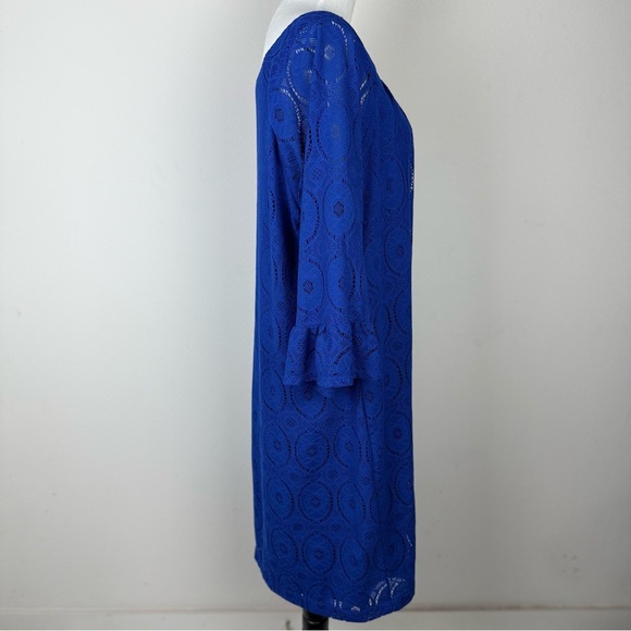 NWOT Chris McLaughlin Crochet Bell Sleeve Midi Dress Size 18W‎ Party Cocktail - Picture 5 of 11